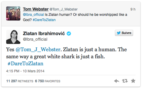 Dare to Zlatan Twitter