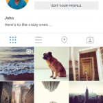 Instagram Android - Profil utilisateur