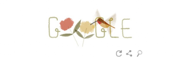 Google : Doodle Jour de la Terre 2014 - Colibri roux