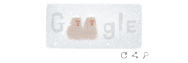 Google : Doodle Jour de la Terre 2014 - Macaque japonais