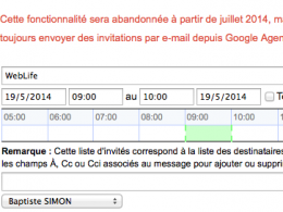 Gmail : Invitation Google Agenda