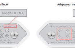 Apple Chargeur défectueux