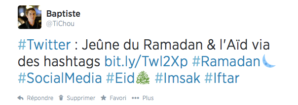 Twitter : Hashtags Ramadan & Aïd