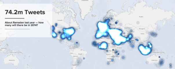 Twitter : Tweets de ramadan - Carte du monde