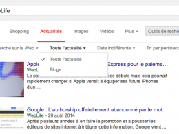 Google : Recherche de blogs