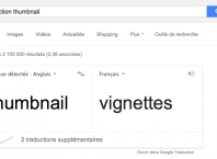 Google Traduction : OneBox cards