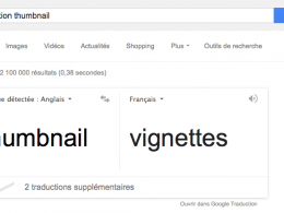 Google Traduction : OneBox cards