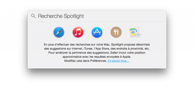 OS X Yosemite & Spotlight