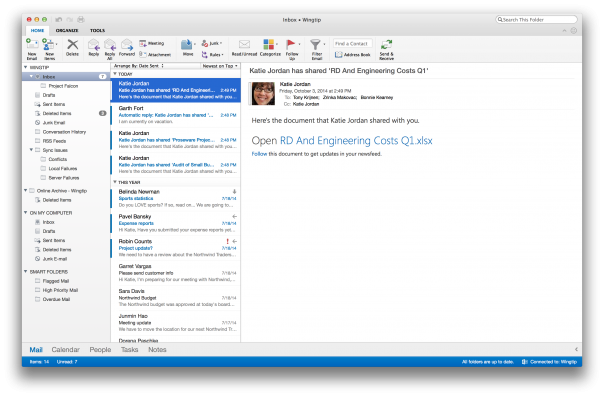 Outlook : OS X