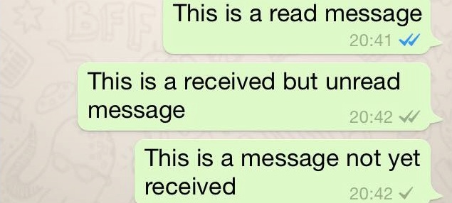 WhatsApp : Identification de lecture des messages