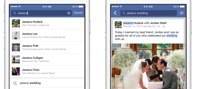 Facebook : Graph Search - Recherche de publications sur iOS