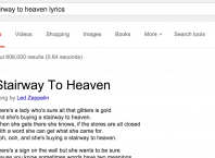 Google : OneBox paroles de chanson