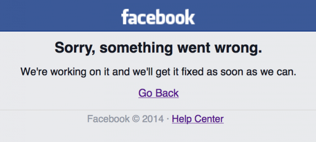 Facebook down