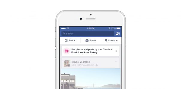 Facebook Place Tips : Fil d'actualité