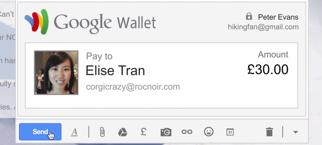 Gmail : Envoyer de l'argent avec Google Wallet