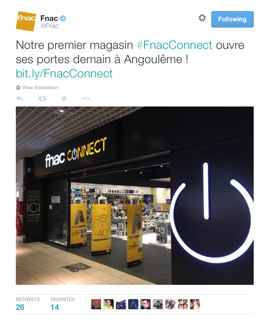 FNAC Connect Tweet