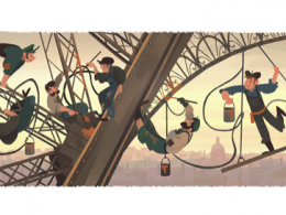 Google : Doodle ouverture de la tour Eiffel