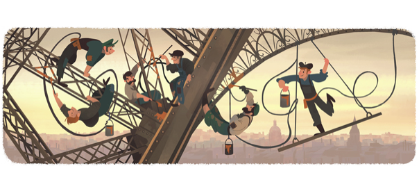 Google : Doodle ouverture de la tour Eiffel