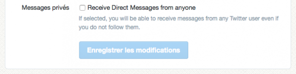 Twitter : Direct message from anyone