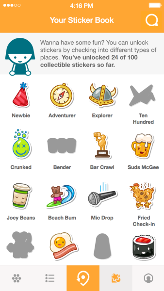 Fourquare : Stickers Swarm