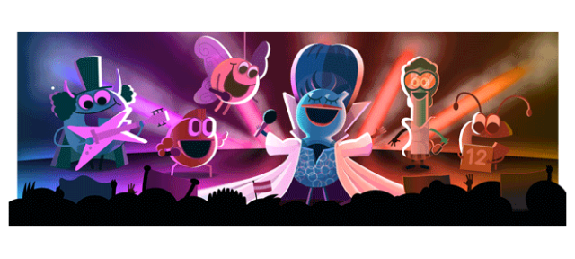 Google : Doodle Concours Eurovision de la chanson