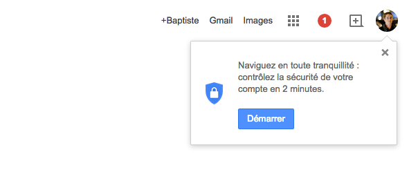 Google : Sécurité de compte