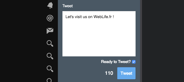 TweetDeck : Confirmation step