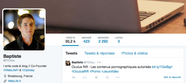 Twitter : Compteurs abonnes