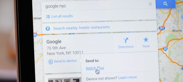 Google Maps : Envoyer vers l'appareil