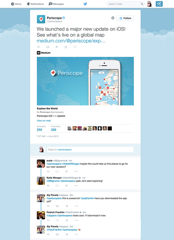 Twitter : Conversations de tweet