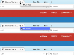 Firefox : Indicateur audio des onglets