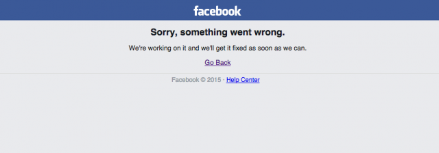 Facebook down