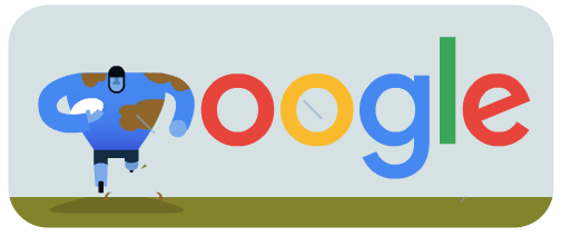 Google : Doodle animé rugby - Coupe du monde
