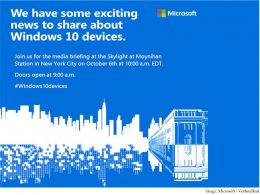 Microsoft : Invitation Windows 10