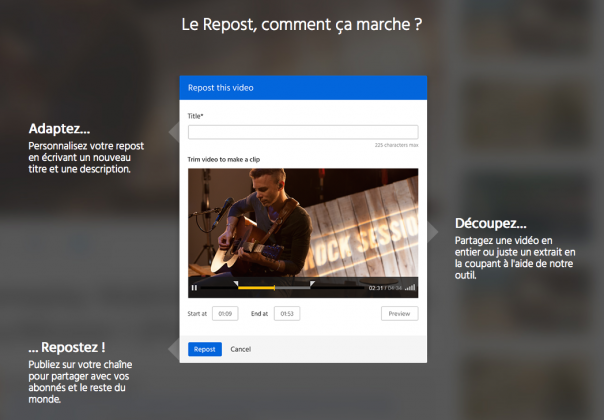 Dailymotion : Repost en détails