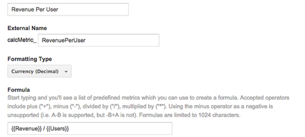 Google Analytics : Variables calculées