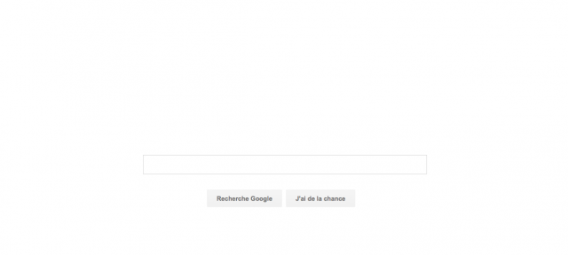 Google : Page d'accueil blanche