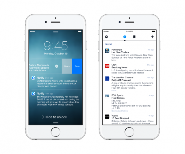 Facebook Notify : Partage & sauvegarde