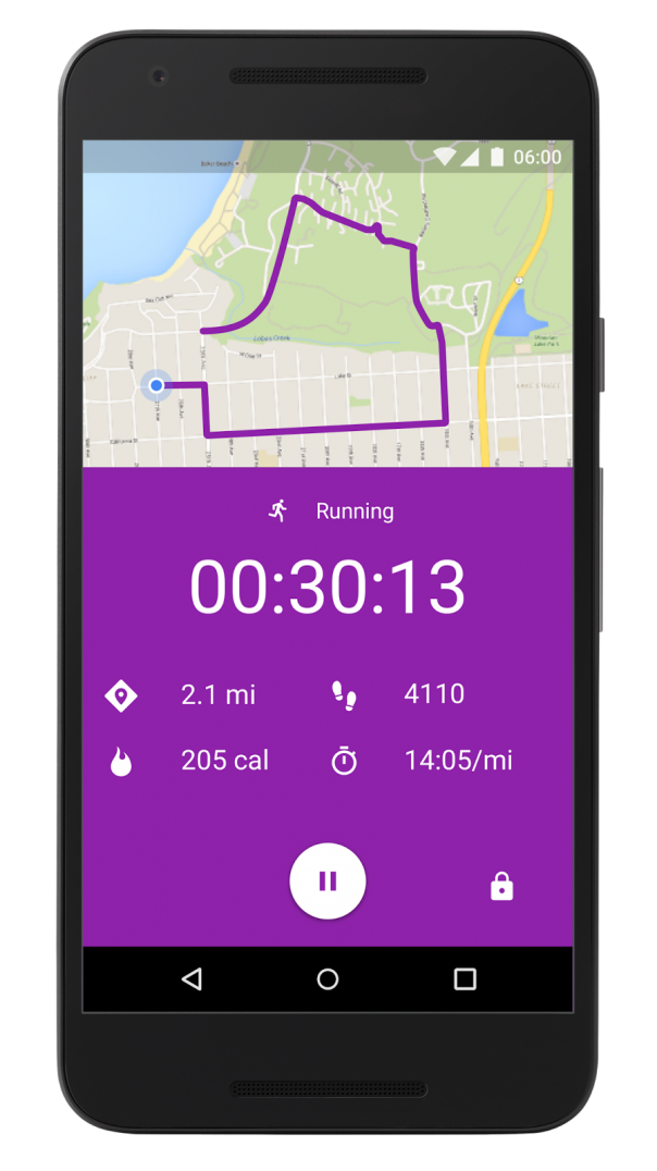 Google Fit : Données de l'activité sportive