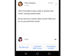 Google Inbox by Gmail : Réponses intelligentes