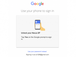Google : Authentification via mobile