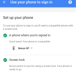 Google : Authentification via mobile - Configuration