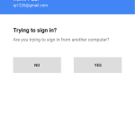 Google : Authentification via mobile - Confirmation