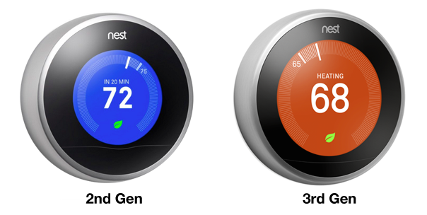 Thermostat Nest : Générations 2 & 3