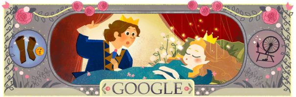 Google : Doodle Charles Perrault - La Belle au bois dormant