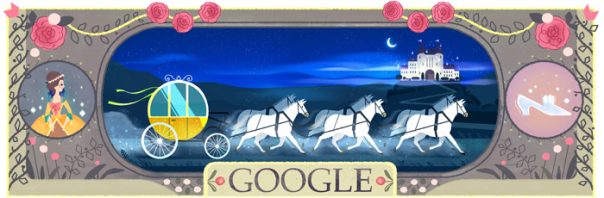 Google : Doodle Charles Perrault - Cendrillon ou la Petite Pantoufle de verre