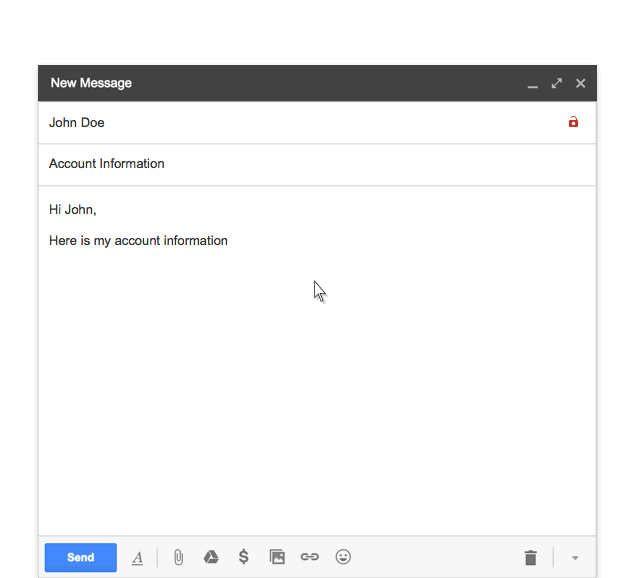 Gmail : Alerte de mail non-chiffré