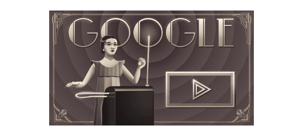 Google : Doodle Clara Rockmore & thérémine