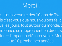 Twitter : Anniversaire des 10 ans