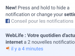 Facebook : Masquer les notifications